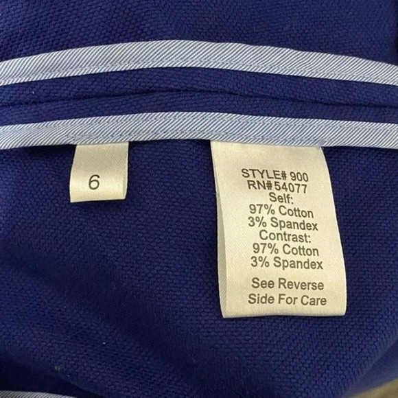 CABI #900 Resort Canvas Jacket Blueberry Blazer Stretch Navy Blue Size 6 - Picture 7 of 8